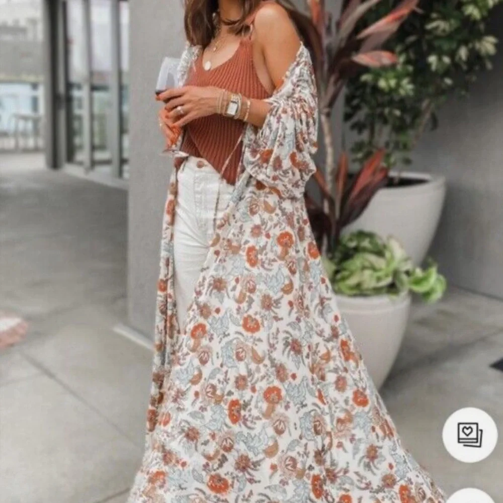 Free People Earthfolk Floral Maxi Dress XS